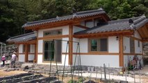 Process of Making Beautiful Korean-Style House. Skilled Korean Carpenter