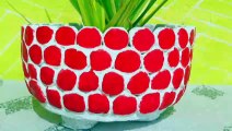 Amazing Ideas From Old Plastic Containers And Cement - How to Make a Cement Flower Pot at Home