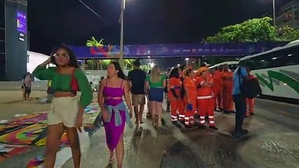 Copacabana Boardwalk at Night   Rio de Janeiro, Brasil   4K  2025