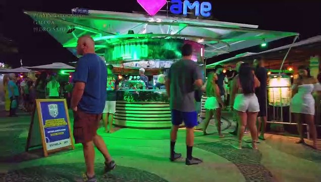 Copacabana Boardwalk at Night Rio de Janeiro, Brasil 4K 2023-004