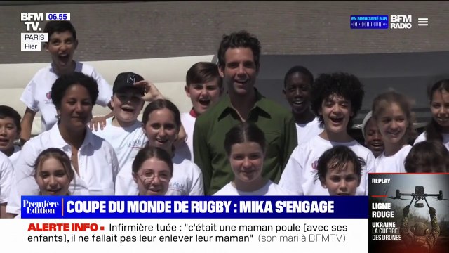 Mika s'associe à la Coupe du monde de rugby et devient le parrain de l'association la Mêlée des Chœurs