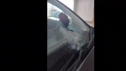 मथुरा: एक्सप्रेसवे पर बदमाशों ने कार सवारों पर पत्थरों से किया वार, घायल महिला का हाल बेहाल