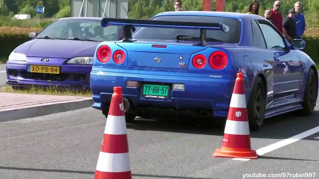 JDM Tuner Cars leaving JAPFEST 2023 - Wild Powerslides, Flames & Bangs, Accelerations, ...