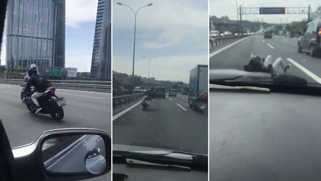 Kağıthane’de makas atan motosikletli zincirleme kazaya neden oldu