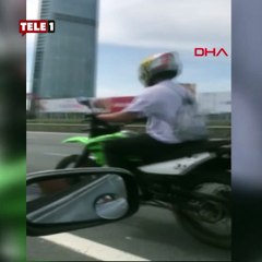 Makas atan motosikletli zincirleme kazaya neden oldu