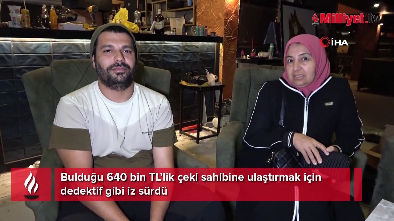 Bulduğu 640 bin TL’lik çeki sahibine ulaştırmak için dedektif gibi iz sürdü!