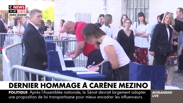 Les obsèques de Carène Mezino, l’infirmière poignardée au CHU de Reims, ont eu lieu ce matin en présence de plusieurs centaines de personnes, dont le ministre de Santé, François Braun - VIDEO