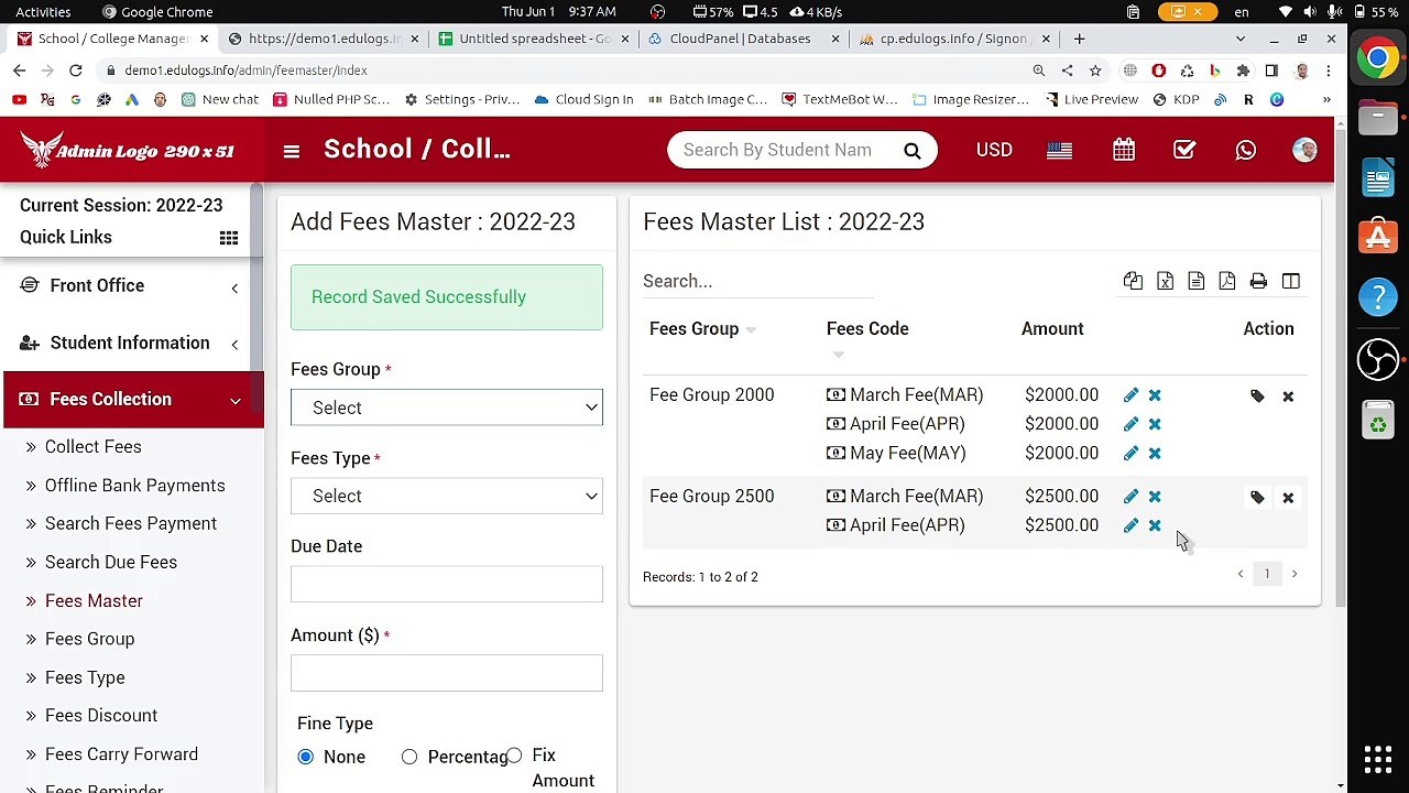 Fee Management System