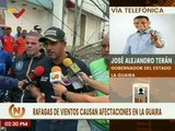 Gob. José Alejandro Terán: Fuertes ráfagas de viento afectaron el sistema eléctrico en La Guaira