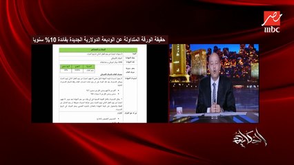 هي دي النقطة المفصلية في نجاحها او فشلها.. اعرف تعليق عمرو اديب على الورقة المتداولة بالوديعة الدولارية السنوية بفايدة ١٠٪