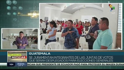 Integrantes de las juntas receptoras de votos se juramentan en Guatemala de cara a elecciones