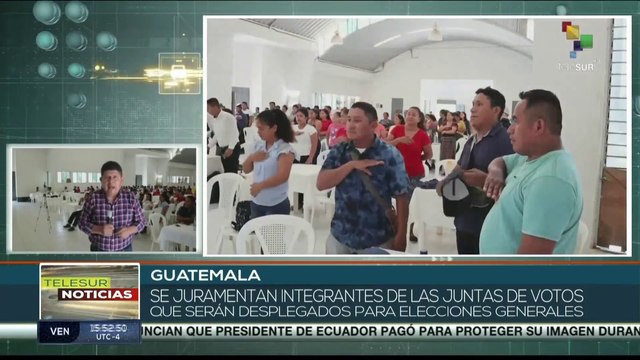 Integrantes de las juntas receptoras de votos se juramentan en Guatemala de cara a elecciones