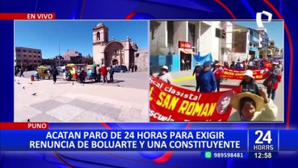 Puno: gremios acatan “paro seco” y puente internacional de Ilave es bloqueado