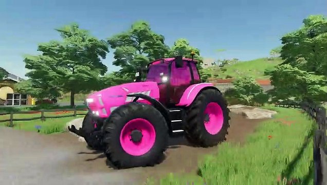 Farming Simulator 22 091 - COLORED LAMBORGHINI vs DEUTZ-FAHR vs JOHN DEERE TRACTORS DEATH RUN