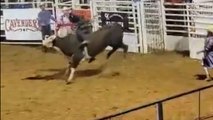 Enraged Bull throws the rider off its back *Bull riding Rodeo Fail*