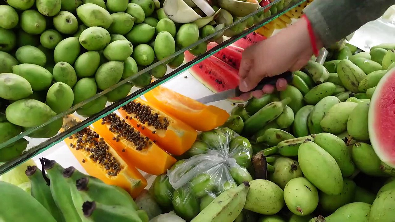 Watermelon, Mango, Pineapple, Papaya, and more! Amazing Fruit Cutting Skills! Cambodian Street Food