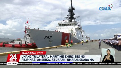 Unang Trilateral Maritime Exercises ng Pilipinas, Amerika, at Japan, umarangkada na | 24 Oras