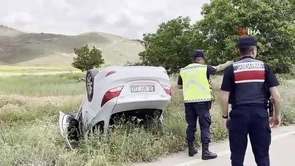 2 personnes blessées dans un accident de voiture renversé à Aksaray