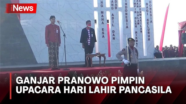 Momen Ganjar Pranowo Pimpin Upacara Hari Lahir Pancasila di Alun-Alun Boyolali