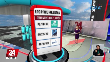 Ilang kumpanya ng langis, may bigtime rollback sa presyo ng LPG at Auto LPG | 24 Oras