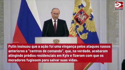 Putin acusa Ucrânia de tentar 'assustar' Moscou com ataques de drones
