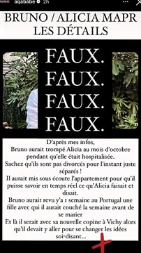 Mais Bruno s'est empressé d'assurer que tout était faux !Bruno dément les rumeurs d'infidélité.