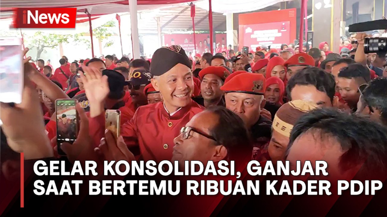 Ganjar Pranowo Disambut Ribuan Kader PDIP saat Gelar Konsolidasi di Boyolali