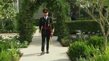 وصول ولي العهد الأمير الحسين بن عبد الله إلى قصر زهران لبدء مراسم الزفاف