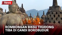 Rombongan Biksu Thudong Gelar Puja Bakti usai Tiba di Candi Borobudur