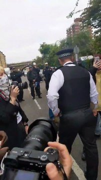 Met Police evicting squatters staying at the Autonomous Winter Shelter in Shadwell.
