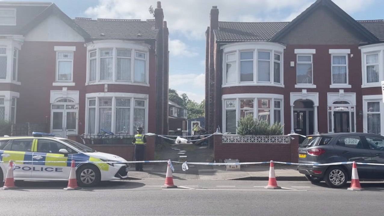 Scene cordoned off as two teenagers arrested after man found dead in Manchester