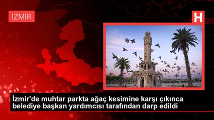 İzmir'de muhtar parkta ağaç kesimine karşı çıkınca belediye başkan yardımcısı tarafından darp edildi
