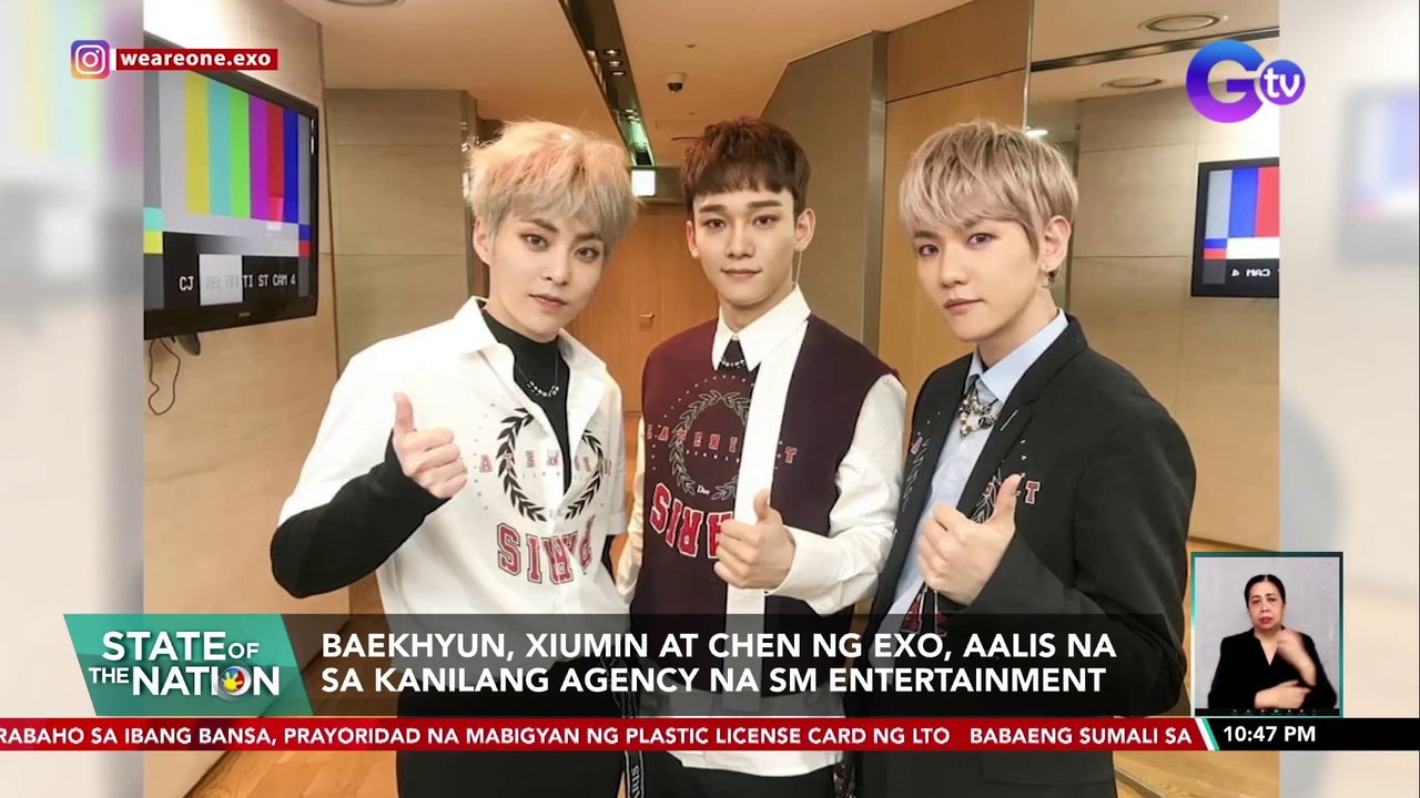 Baekhyun, Xiumin, at Chen ng EXO, aalis na sa k...