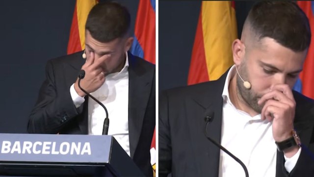 Jordi Alba se emociona recordando a sus abuelos en su despedida del Barça
