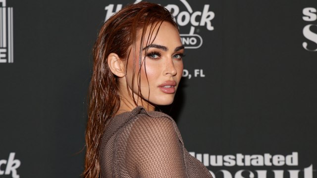 Megan Fox Teamed a Totally See-Through Crop Top With Sequin-Covered Trousers During Date Night