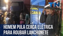 Homem pula cerca elétrica para roubar lanchonete na Grande Vitória