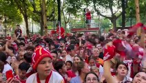 La afición del Sevilla, en Plaza Nueva