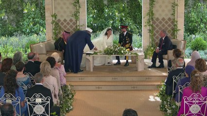 Boda real en Jordania: el príncipe heredero se casó con una arquitecta saudita