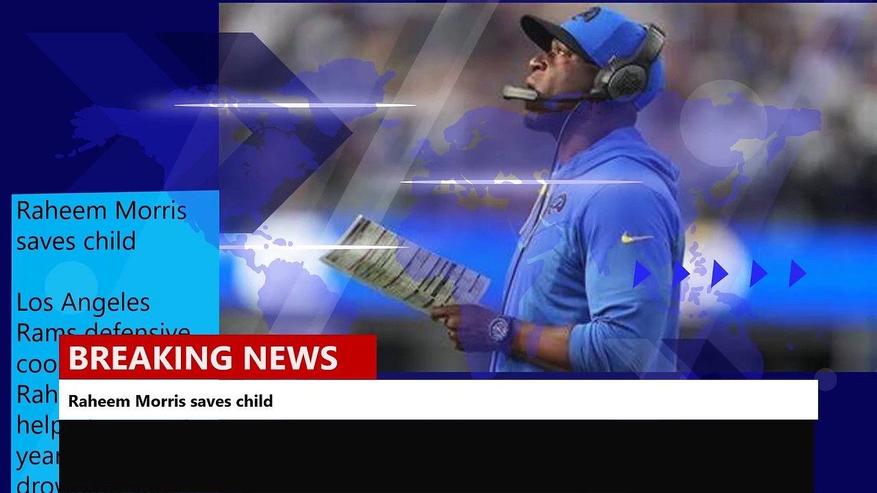 Raheem Morris saves child: Saves a drowning child