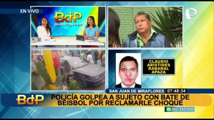 SJM: familia de sujeto que fue golpeado con un bate de béisbol por un policía exige justicia