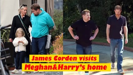 James Corden visits Meghan Markle and Prince Harry's home in California