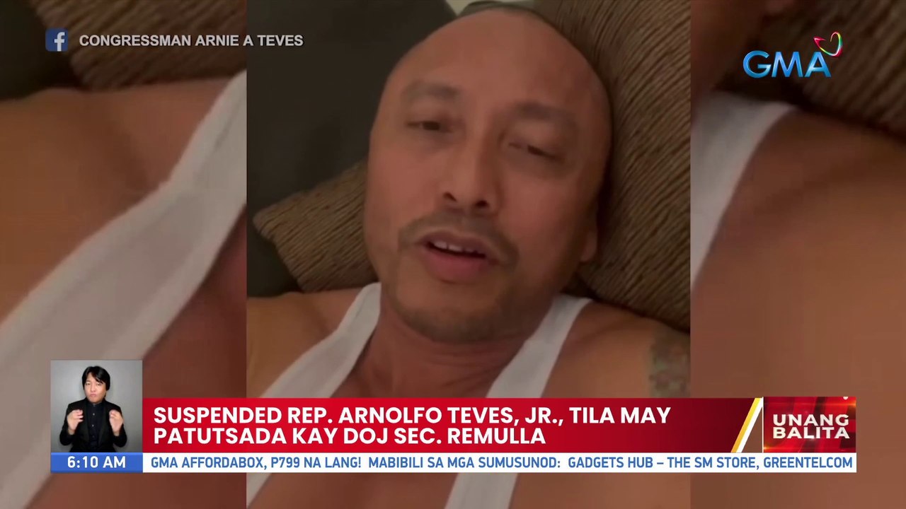 Suspended Rep. Arnolfo Teves, Jr., tila may patutsada kay DOJ Sec. Remulla | UB
