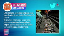 Metro CDMX invita a ciudadanos a ser más limpios y a no tirar basura en las vías