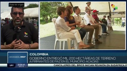 Download Video: Gobierno de Colombia entregó mil 200 hectáreas de terreno a firmantes de paz en el municipio Acacías