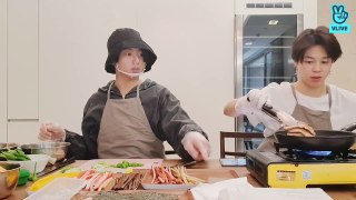 2020.06.21 VLIVE BTS - Today, we're really gimbap chefs