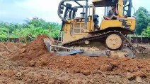 D6R XL Bulldozer Levels Land in Mountain Oil Palm Plantation