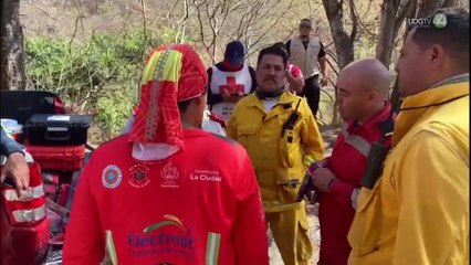 Tras quedarse un día atrapado en barranca de Oblatos un hombre fue rescatado por helicóptero Zeus