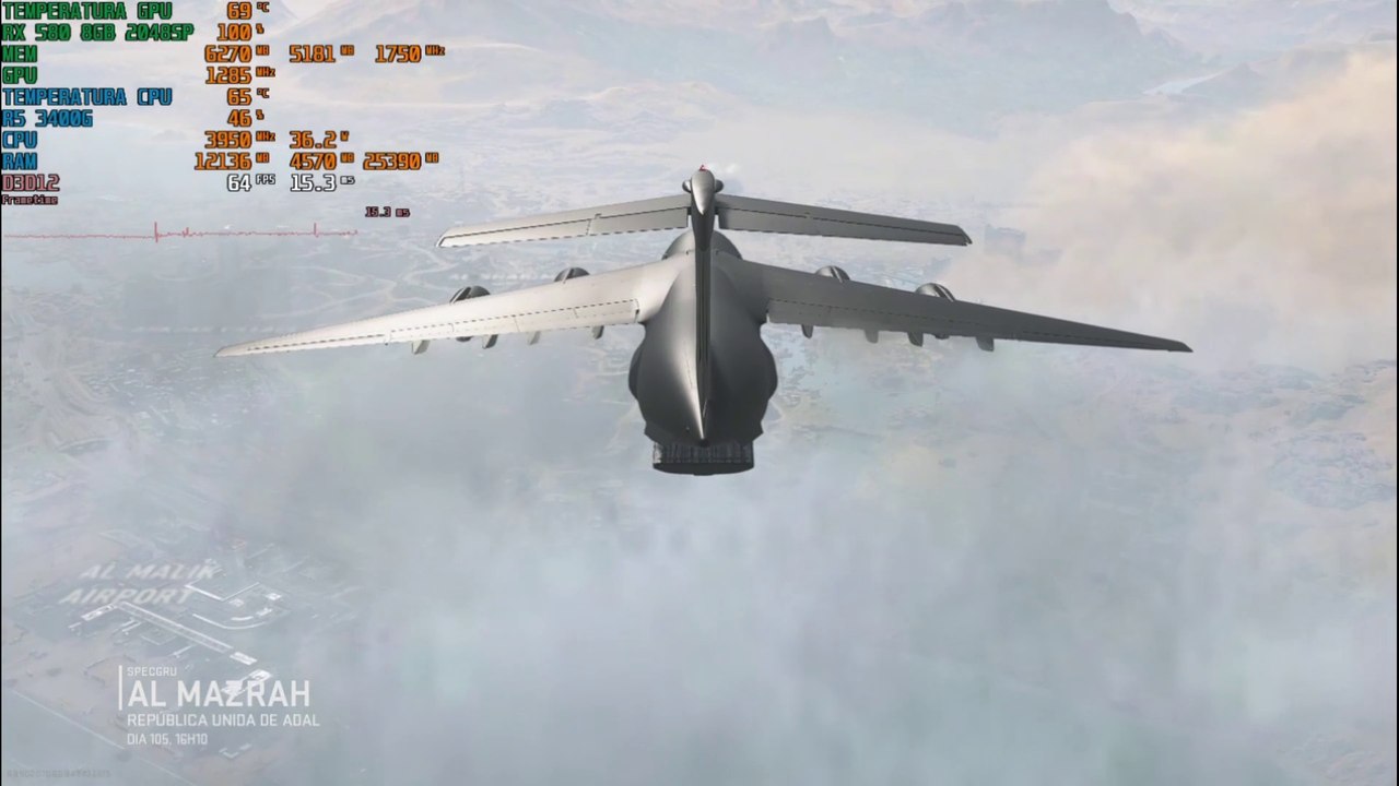 Call Of Duty Warzone 2.0 Ryzen 5 3400G 16GB de RAM RX 580 8GB 2048SP 51 Risc