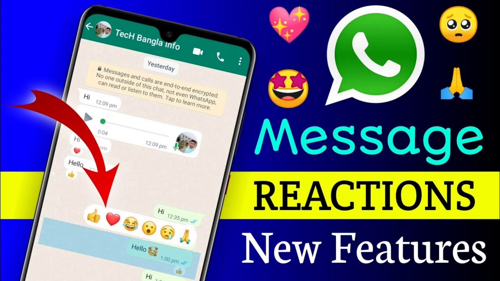 ⁣এখন থেকে WhatsApp ~ এর মধ্যে Massage Reactions দিতে পারেন || How To Use WhatsApp Reactions Message