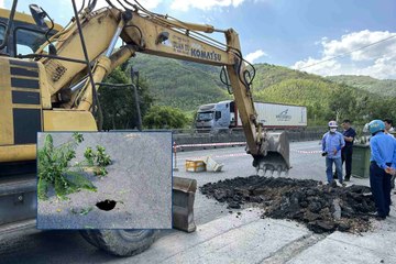Đã xử lý xong điểm sụt lún 2,5m trên Quốc lộ 1 đoạn qua Phú Yên